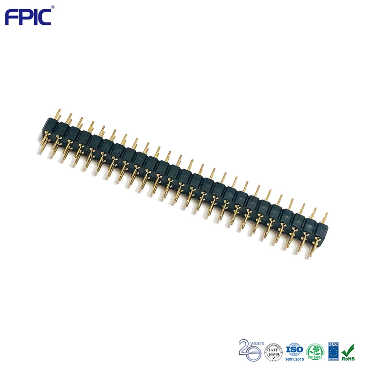 Fpic 2X40 Pin Double Row Pin Header 2.54mm 80 Pins Gold Plated Needle 11.5/13/15/17/19/20/21/23/25/30mm Male Strip Straight Connector