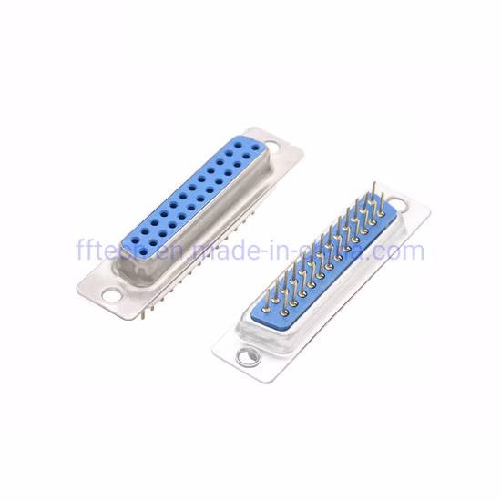 Orificio pasante vertical de 2 filas de alta calidad tipo 9 15 25 37 50 pines macho y hembra D