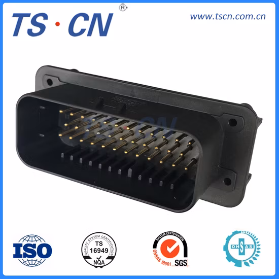 Conector de carcasa de cabezal PCB Vertical ECU macho automotriz eléctrico conector de cabezal PCB de 23 vías 776200/776200
